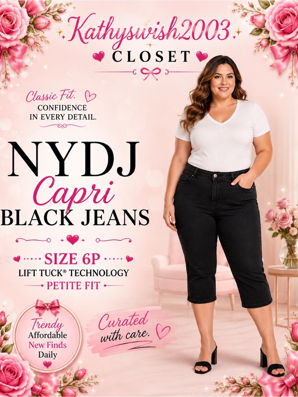 NYDJ Capri Black Jeans